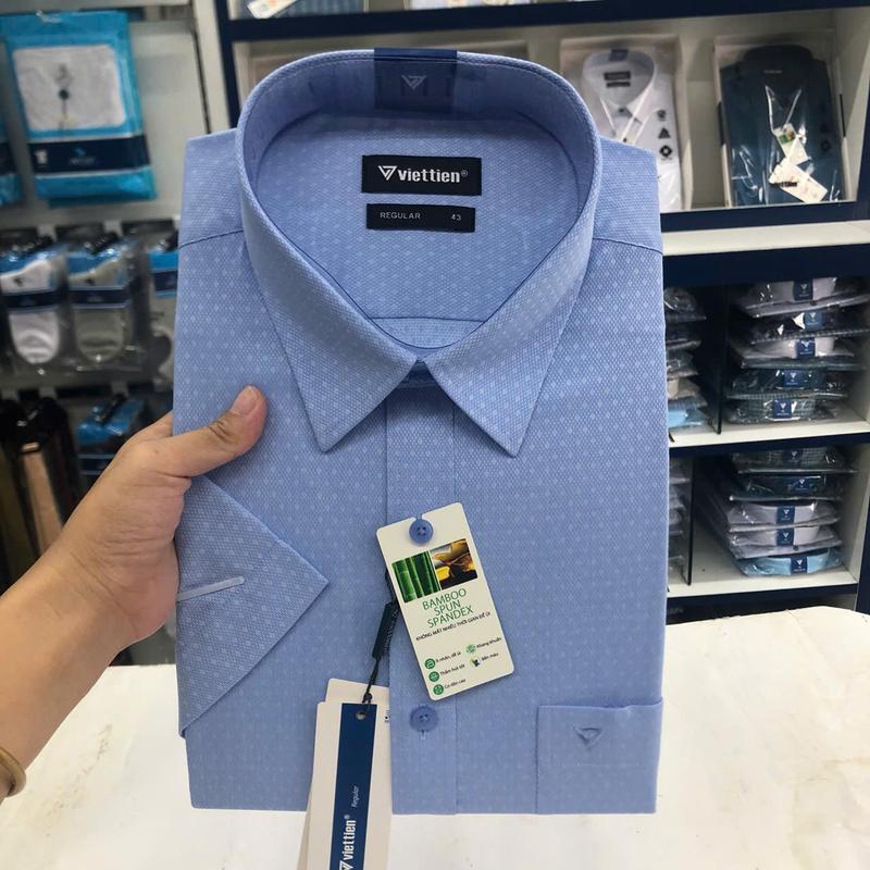 ÁO SƠ MI NGẮN TAY VIỆT TIẾN- 1U6069BR1- REGULAR