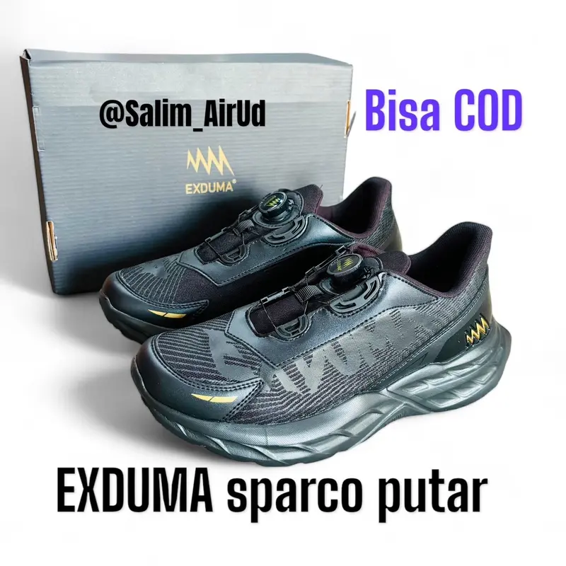 Sepatu exduma speedpro sepatu kets running - sepatu olahraga hitam motif unik 0