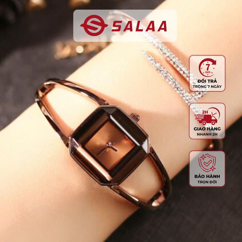   Deal Mở Bán  Đồng Hồ Nữ Đeo Tay Salaa Dáng Vuông Đồng Hồ Làm Quà Tặng 