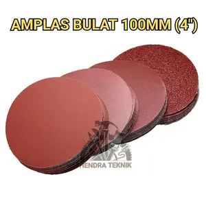 per 10 lembar AMPLAS BULAT VELCRO 4 INCH KERTAS GOSOK KREK 100MM REMPELAS BUNDAR 4 INCI MURAH mata gerinda