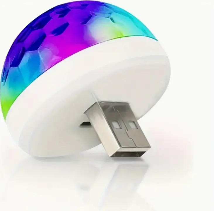 Đèn Disco Mini USB, Đèn Bóng Tiệc, Kích Hoạt Âm Thanh, Đèn Sân Khấu Bóng Disco DJ, Đèn LED Nhiều Màu Cho Không Khí Xe Hơi, Đèn Nhấp Nháy Ma Thuật, Thích Hợp Cho Hồ Bơi, Câu Lạc Bộ Và Karaoke, Thiết Kế Quả Cầu Mini