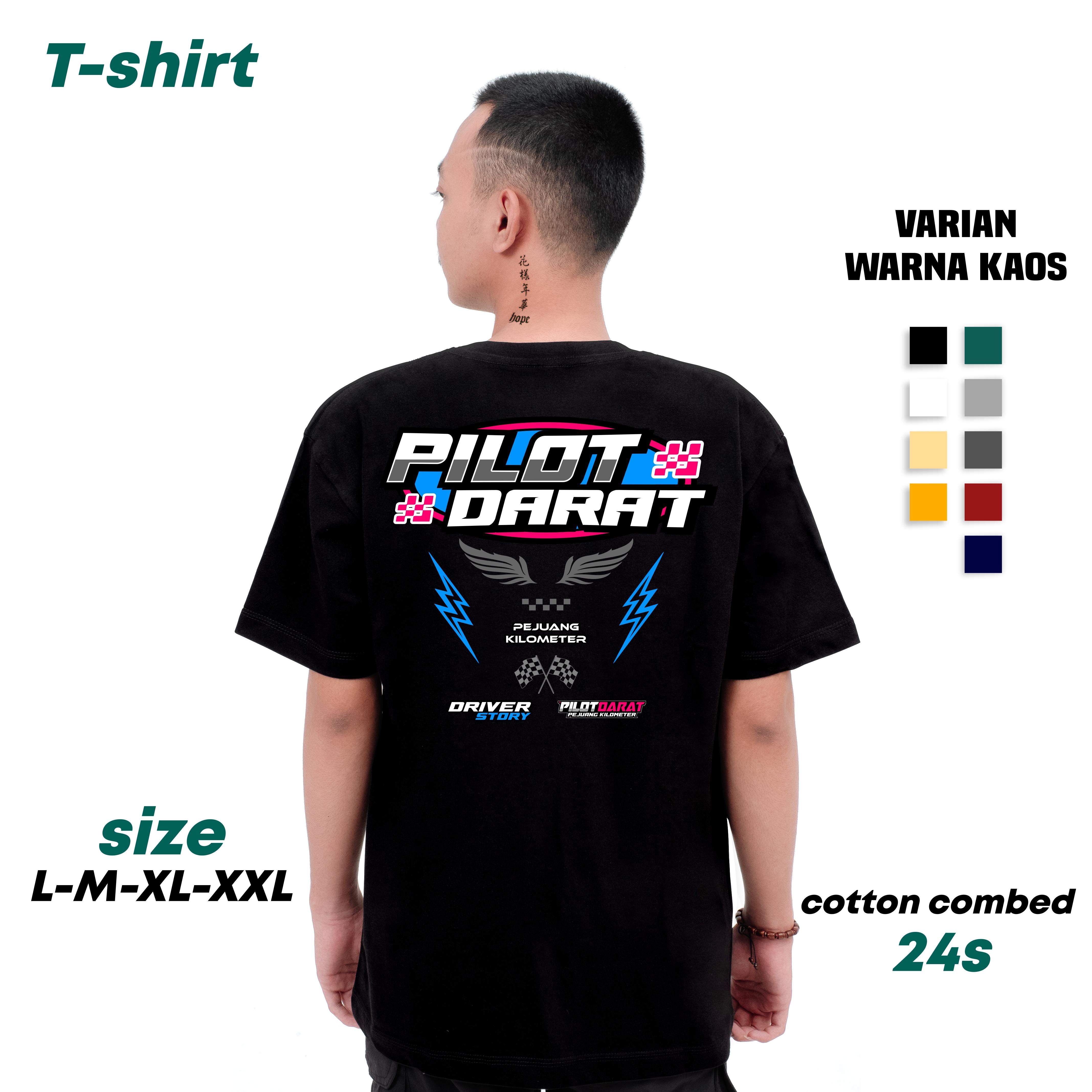 KAOS PILOT DARAT NEW VOL8 TERBARU KATUN KOMBED 24S LENGAN PENDEK NYAMAN
