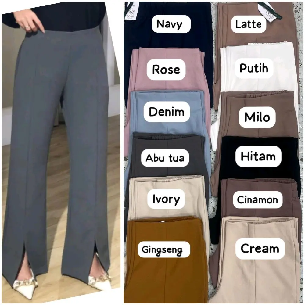 Cutbray Sonia Belah Depan Bahan Crepe Premium