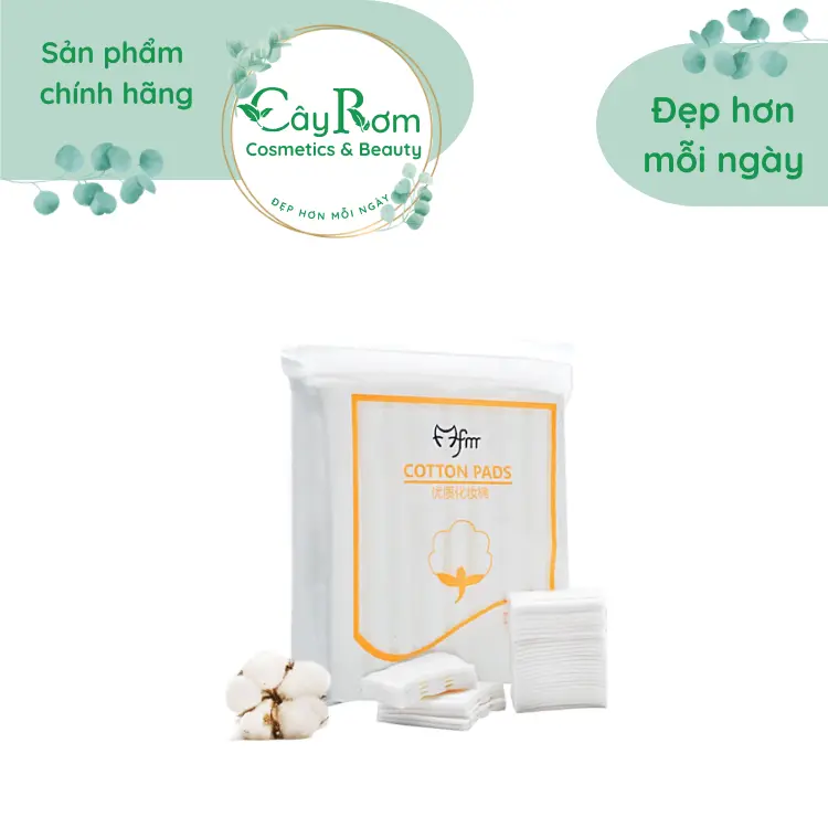 Bông Tẩy Trang 3 Lớp 222 Miếng Natural Cotton Pad - Siêu Dày, Siêu Mềm Mịn