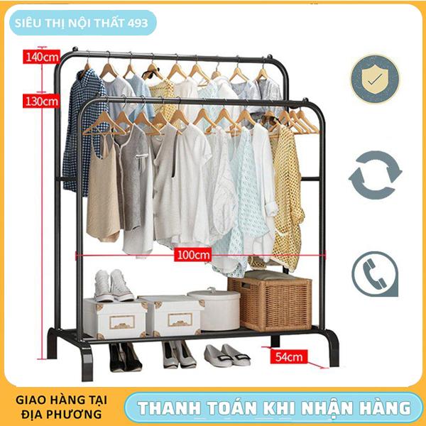  Giá Treo Quần Áo Bằng Sắt Sơn Tĩnh Điện Kệ Treo Quần Áo Lắp Ráp Đơn Giản Tiện Lợi Hiện Đại Kệ Treo Quần Áo Đa Năng Giá Để Quần Áo Loại 1 Tầng 2 Khung 
