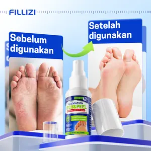 FlLLlZl Semprotan Pembersih Kaki dengan Minyak Pohon Teh 50ml Alleviation Itch & Peel Refreshing Foot Care Spray