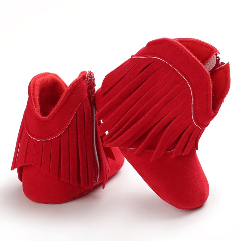 Product Introduction of Autumn and Winter Classic Tassel Baby Boots for Infants and Toddlers Soft Sole Warm Learning Shoes 29