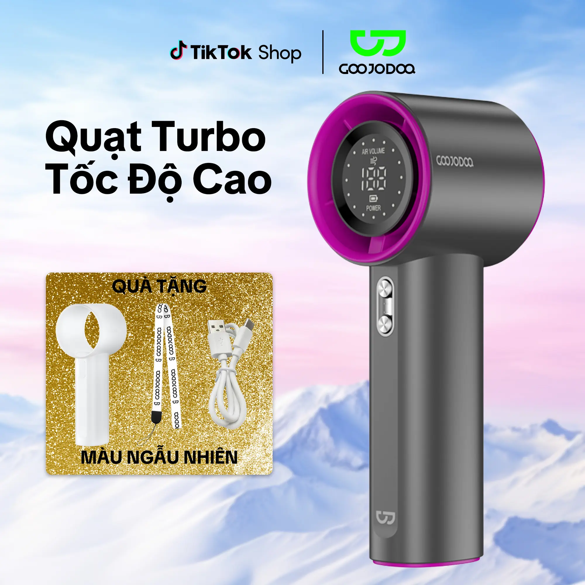 【GOOJODOQ x KOC】Quạt cầm tay tốc độ cao tặng ốp, 100 mức gió,  màn hình kỹ thuật số,  Sử Dụng 2-7h, Usb Mobile PHÙ HỢP LÀM QUÀ TẾT, QUÀ CHO NGƯỜI YÊU Phụ Kiện | BigBuy360 - bigbuy360.vn