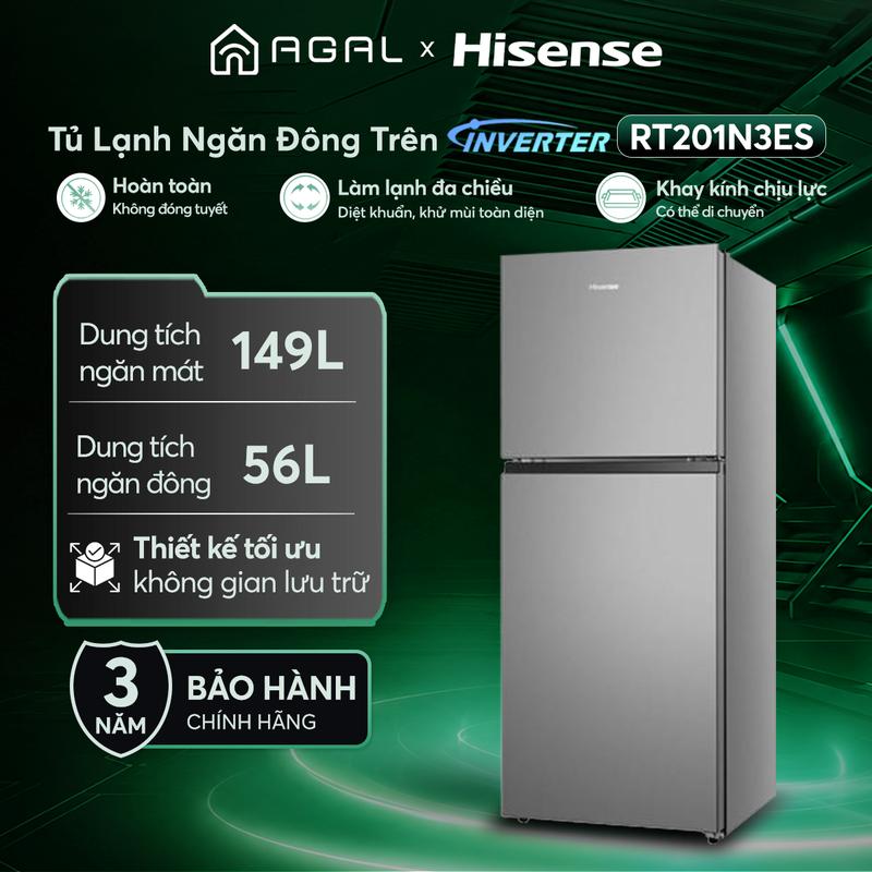 Tủ lạnh Hisense Inverter 205 lít RT201N3ES