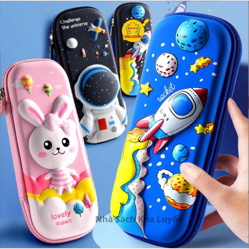 Túi Bút Vải Hộp Đựng Bút 3D In Hình Bé Trai Bé Gái, Chống Nước, Giao Hình Ngẫu Nhiên