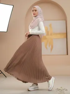 Amerta hijab - Rok Plisket KHusus Panjang 90CM Premium Ceruty BABYDOLL