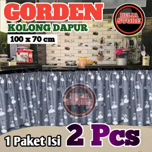 PAKET HEMAT 2 PCS GORDEN KOLONG DAPUR MINIMALIS 100 X 70 CM + TALI Aesthetic