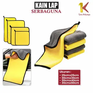 [COD] SK C945 Kain Lap Mobil Microfiber Car Serbaguna 30x30cm dengan Gantungan