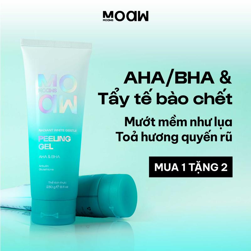 MUA 1 TẶNG 2 Gel Tẩy Tế Bào Chết Body AHA BHA MOAW MOAWS - Kết Hợp Hạt Massage Hỗ Trợ Giảm Sần Mềm Mịn Da - Tẩy Da Chết Dưỡng Ẩm Body - Peeling Gel Hỗ Trợ Mềm Mịn Da Body Lụa - Gel TTBC Hỗ Trợ Làm Sạch Sâu Thấm Kem Nhanh Giúp Da Sáng Khỏe Đều Màu