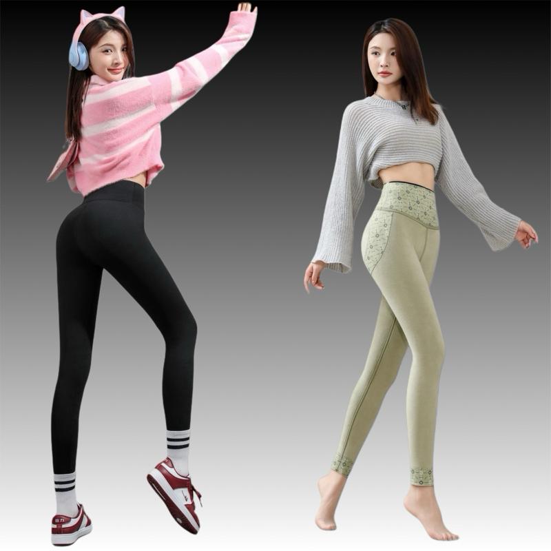 QUẦN LEGING DÀI LÓT LÔNG ÔM GỌN CẠP 12CM MÀU ĐEN GIỮ ẤM MÙA ĐÔNG