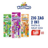 Gambar Kodomo Sikat Gigi 2in1 Zigzag dari Wings Indonesia Kab. Bekasi 1 Tokopedia