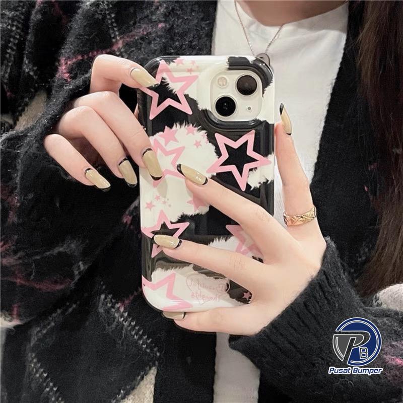 SS836 SOFTCASE SILIKON BINTANG HITAM FOR IPHONE 6 6S 7G 8G SE 2 3 6+ 7+ 8+ X XS XR 11 12 13 14 15 16 PRO MAX PB4458 0