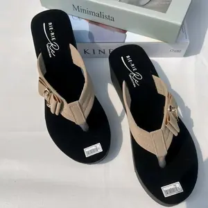 Sendal Jepit Cewek Variasi Pita Terbaru. Sandal Wanita Hitam