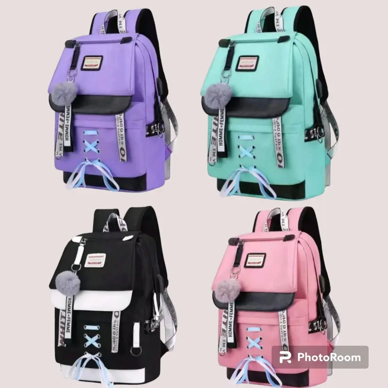 Hamid Bags [ FREE BOTOL ]Tas polos hitam / Tas viral tik tok 2024 / Tas ransel sekolah perempuan sd smp sma / Tas kuliah wanita / Tas anak cewek / Tas anak wanita sd smp / Backpack sekolah korean style/ Tas fashion anak perempuan /Tas anak kekinian viral 4