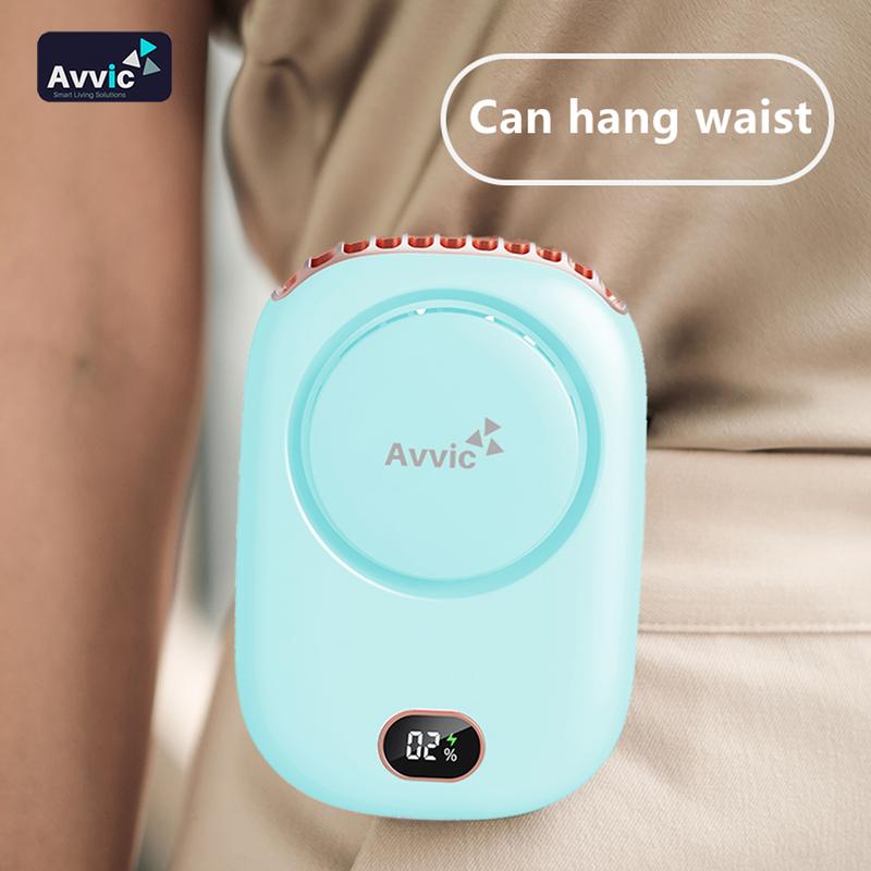 Product Introduction of Avvic Kipas Angin Mini Portable AVVIC DQ203 ICE BLUE dengan Baterai Rechargeable dan Display Digital 32