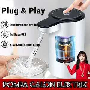 Pompa Air Botol Keluarga Aman Anti Bakteri| Material PP Sanitair.Pompa Galon Elektrik Dispenser Air Minum Pump Charge USB.Tahan Lama Pakai. Pompa Air Galon Elektrik Baterai Besar, Pompa Galon Elektrik Dispenser Air Electric Low Noise Baterai