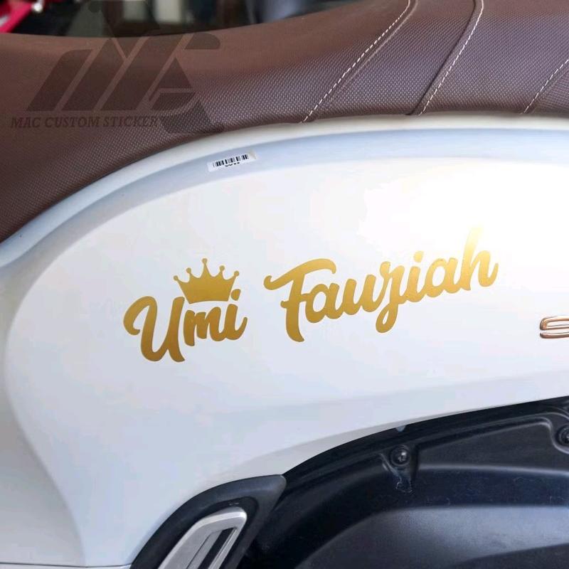 STIKER COSTUM NAMA BODI MOTOR -STIKER CUTTING COSTUM NAMA BODI MOTOR 3