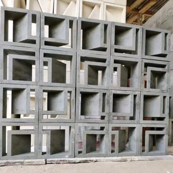 Roster beton motif L doble 2 sisi 1
