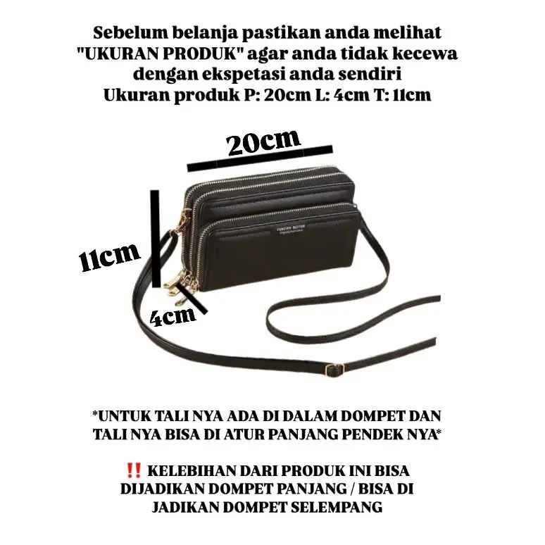 Dompet Tas Wanita untuk Handphone Terbaru Dompet Cewek Selempang Fashion Korea Style Kondangan Pesta Luxury Trendy Kulit Kartu 1
