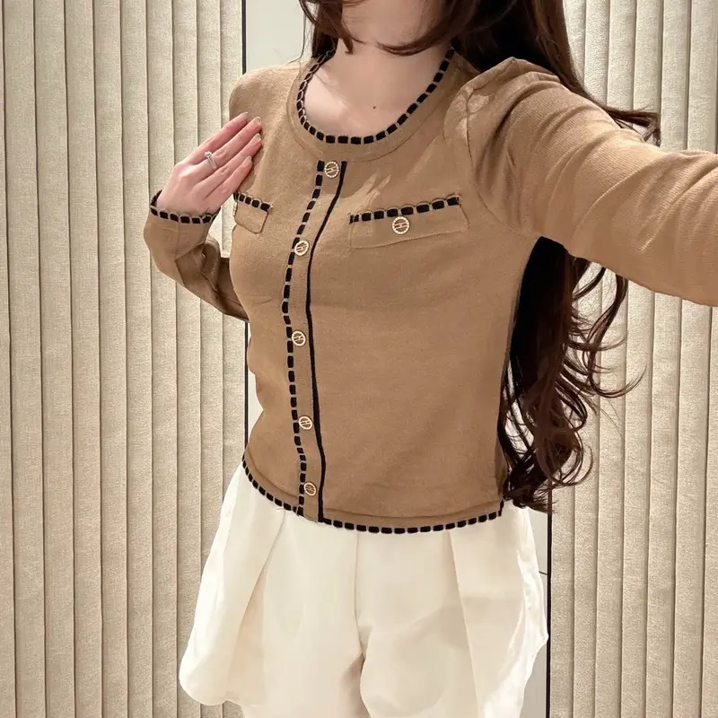 [LUXE.DLABEL] -  F70 TOP [ Atasan Rajut Wanita Atasan Rajut wanita Atasan lengan panjang rajut Kaos wanita Vest wanita Atasan Wanita Atasan Halter tank wanita top Croptop 3