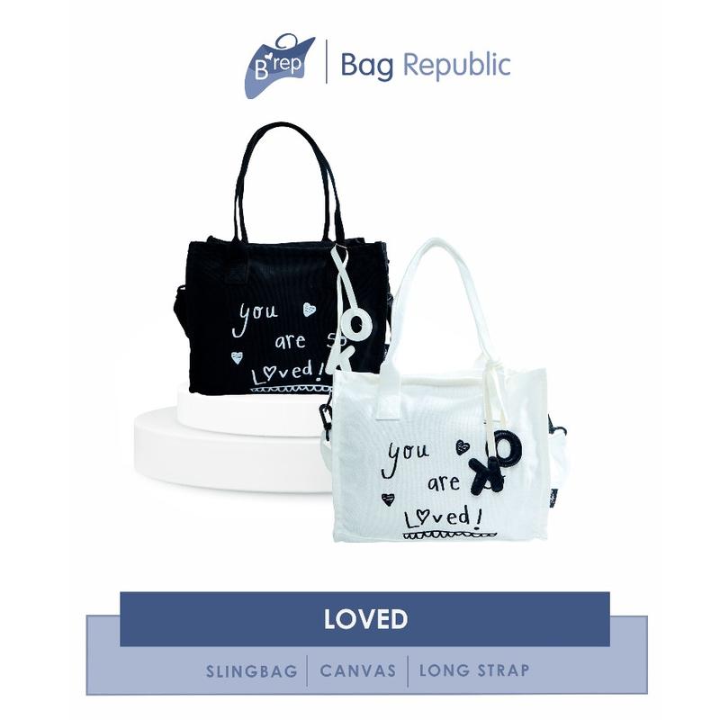BAG REPUBLIC Printed Canvas Totebag Medium With Zipper - Tas Belanja Dengan Resleting - NTT0114 0