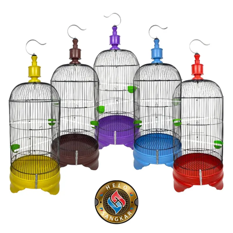 SET SANGKAR LOVEBIRD PVC HITAM OVAL / KAPSUL BESI IMPORT KANDANG LOVEBIRD SANGKAR BURUNG LOVE BIRD PARKIT KENARI SANGKAR 6