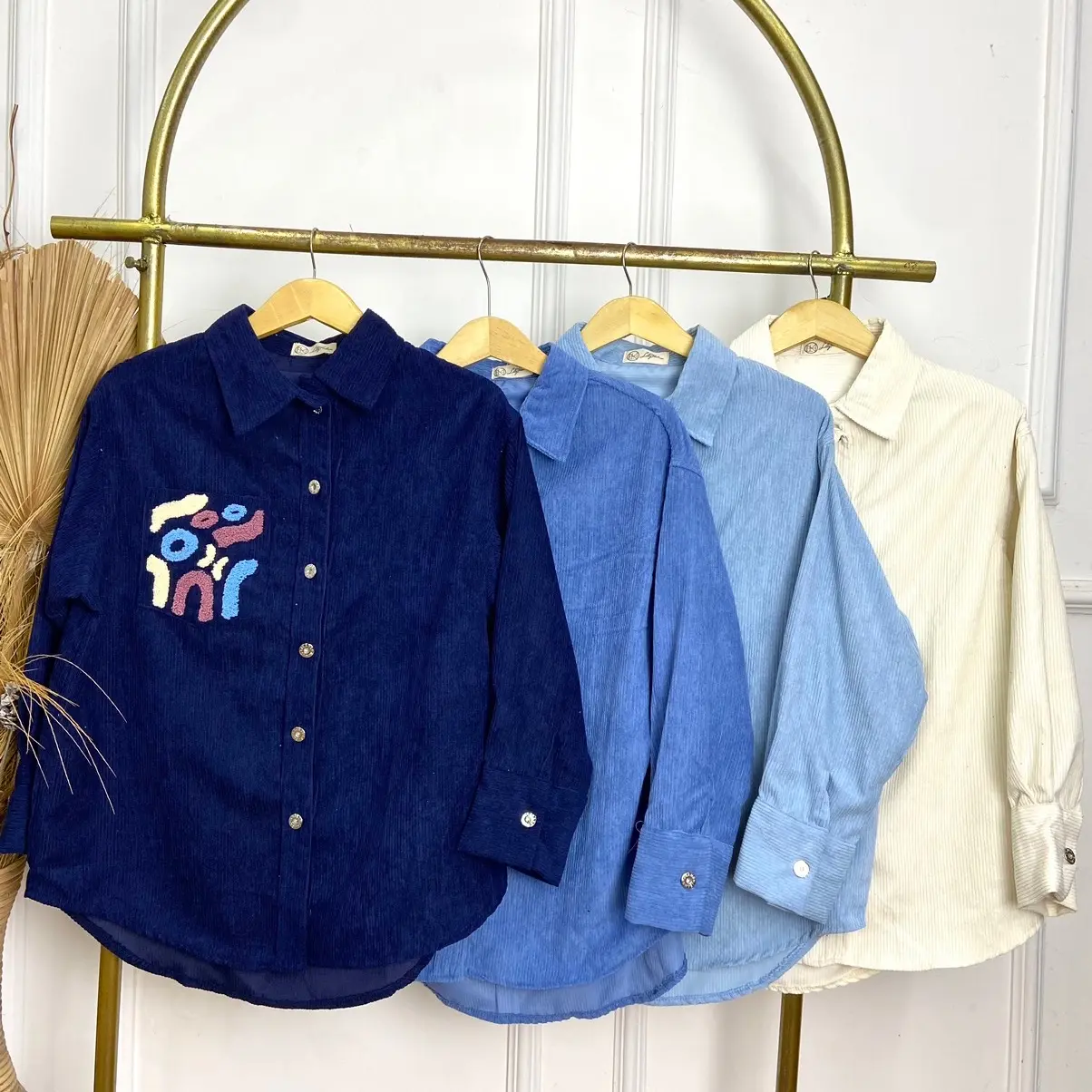 Kemeja corduroy wanita premium import