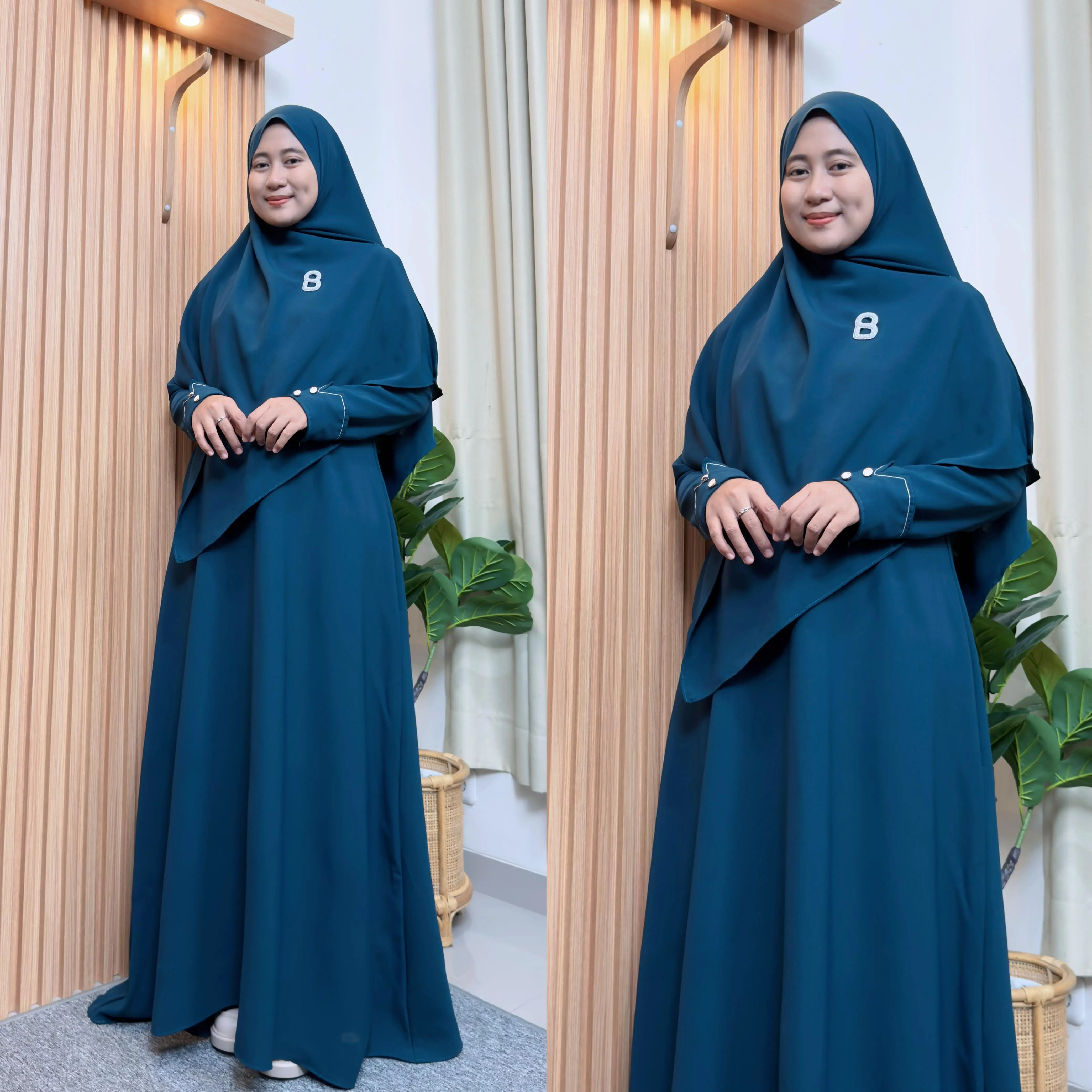 gamis khadijah sethijab sabrina anti uv   bahan sabrina anti uv
