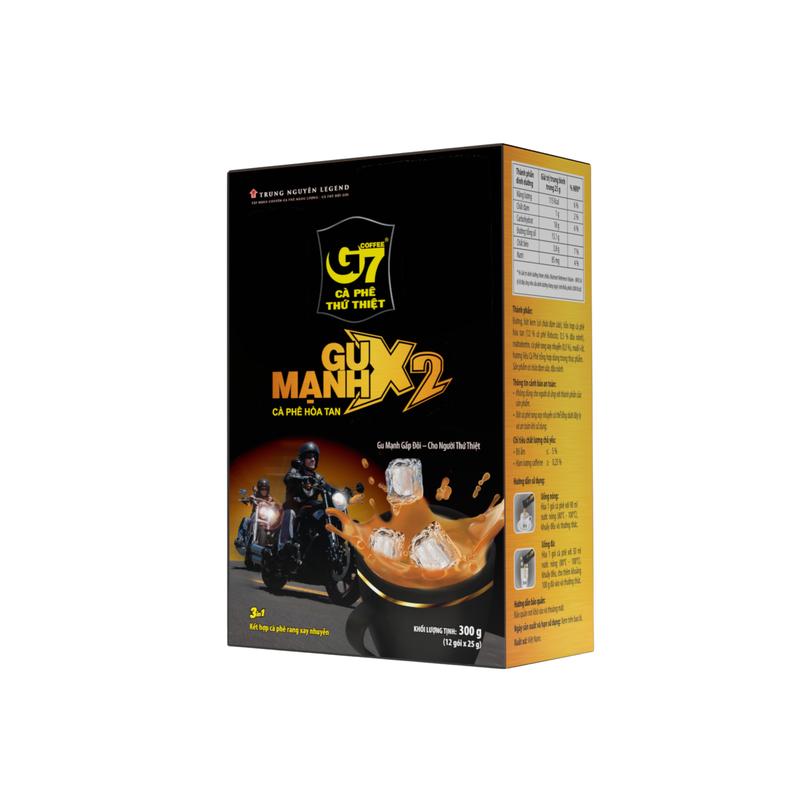 Trung Nguyên Legend Coffee Cà Phê sữa hòa tan G7 3in1 gu mạnh - Hộp 12 gói 25gr Cafe đắng cà phê hòa tan cà  phê x2 cà  phê cafe  gu 