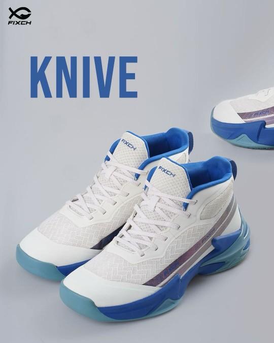 Product Introduction of Sepatu Voli Fixch Knive Terbaru White/Brilliant Blue/Baltic Blue Ori 22