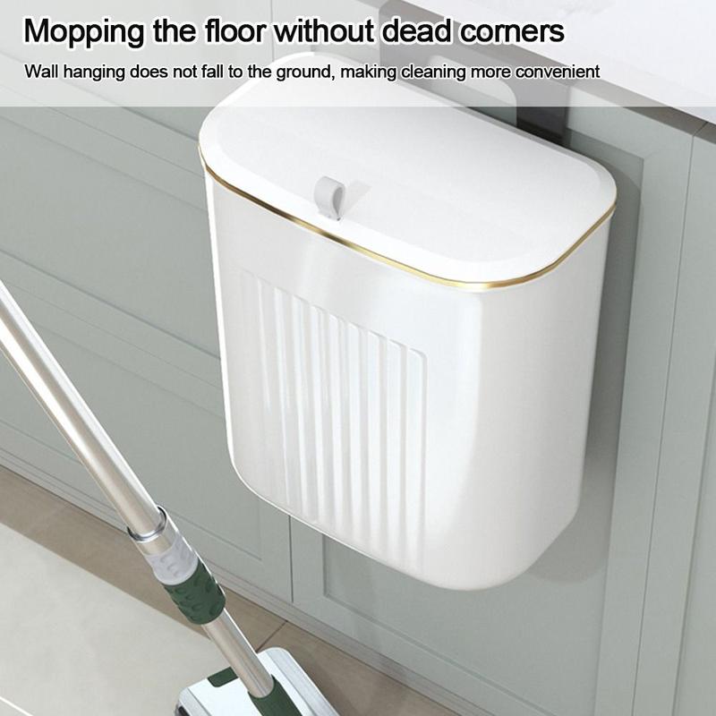 Product Introduction of With Lid Trash Can Durable 7/9L Wall Mounted Modern Dustbin Hanging Under Sink Waste Garbage Bin 13