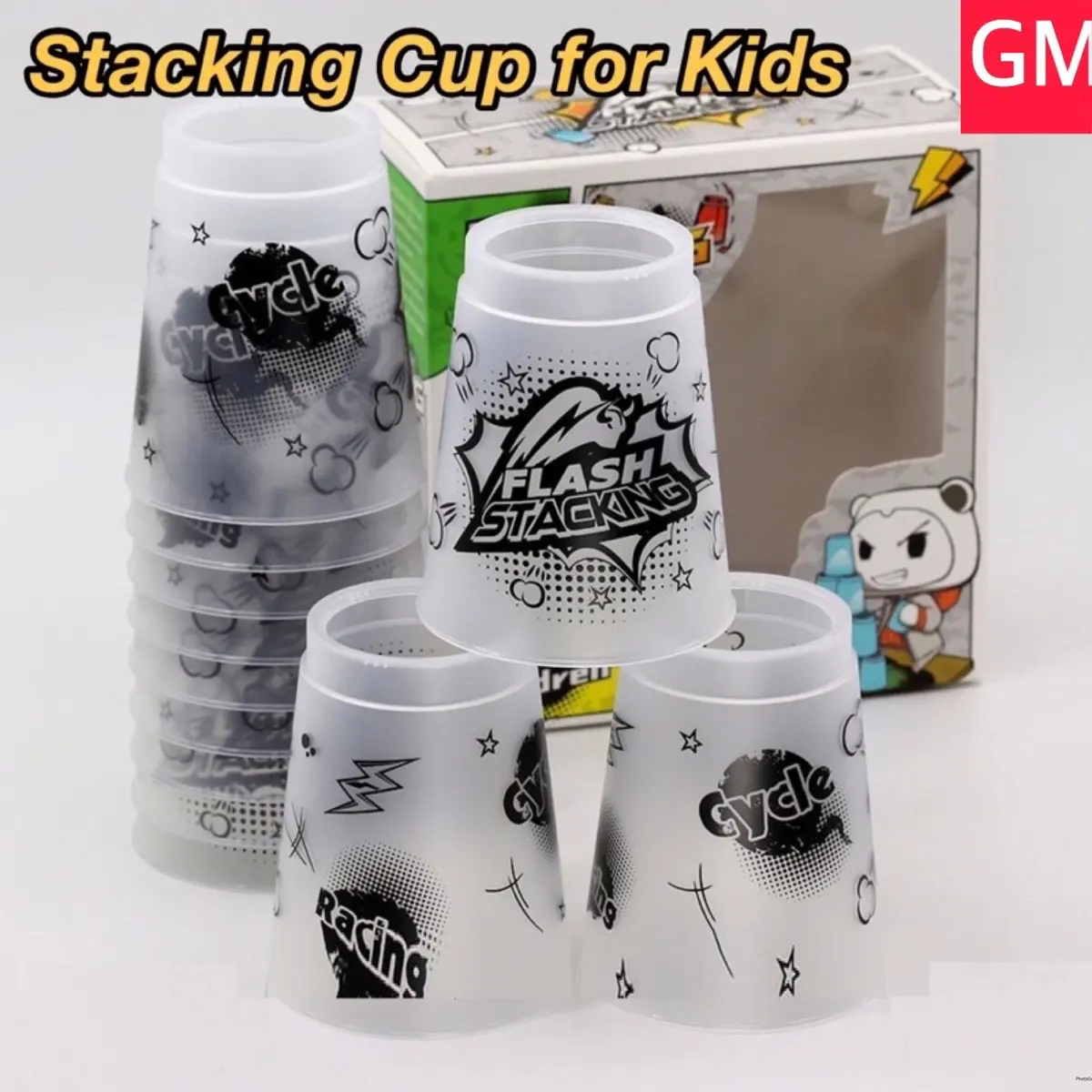 Qiyi Flash Sport Stacking Cup for Kids Children - 12 speed cups per set - Quick Stack Toy Challenge Mainan QYToys