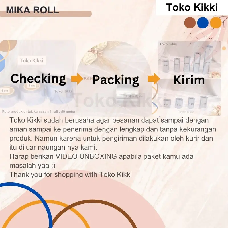 Mika Roll 5 Meter 5 cm Kue Tart / Makanan Cake Dimsum Toko Kikki - Plastik Berkualitas Tinggi - Perlengkapan 3