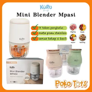 Kuru Baby Potable Mini Chopper Blender Elektrik Penghalus Makanan Bayi Anak MPASI Pelumat Bubur