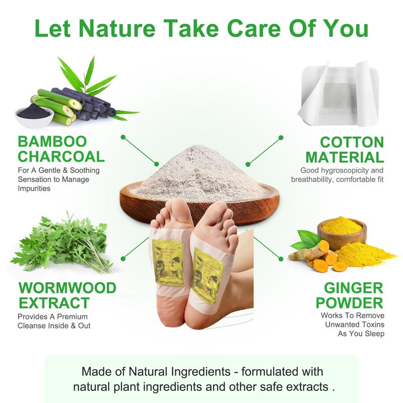 [Buy 2 Give 1]Natural ingredient deep cleansing foot patch: body purification experience during sleep "relieves fatigue and promotes deep 2