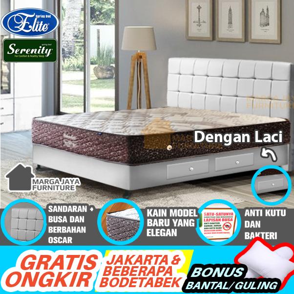 Kasur Spring Bed SET + Divan Sandaran ELITE SERENITY Superior Superstar Valentine 120 160 180 x 200 cm Hitam 3