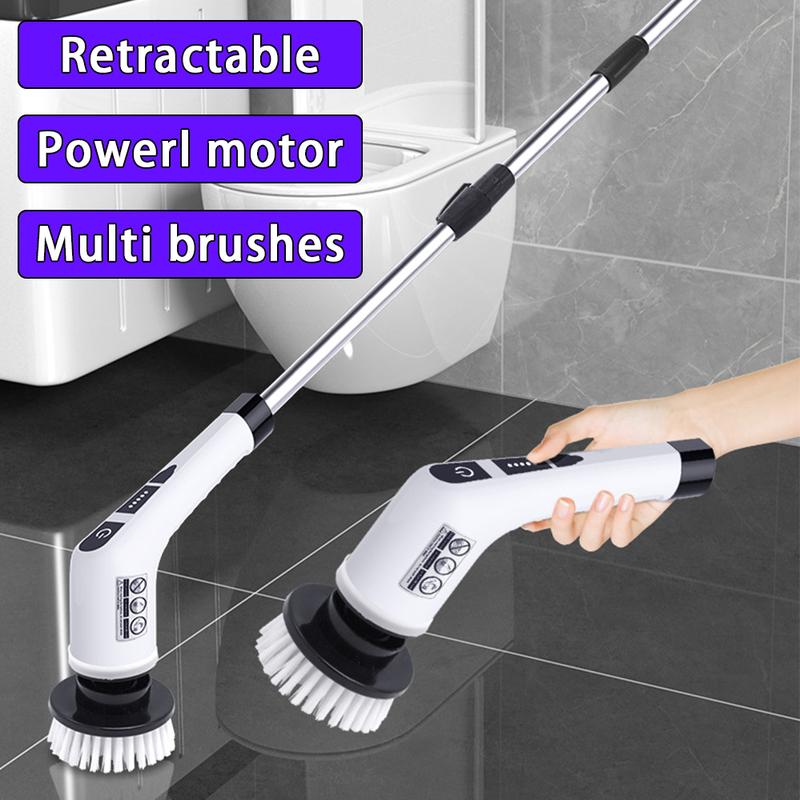 9 in 1 Electric Cleaning Brush LED Power Display High Speed Cordless ...