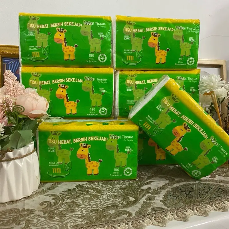 Tisu Wajah TITI 2 Ply 180 Helai Paket 10 Pcs - 100% Serat Alami dan Tanpa Bahan Kimia Berbahaya - Pembersih 4
