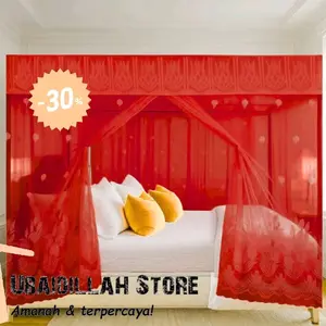 KELAMBU BURKAT DEWASA ASLI PREMIUM BAHAN TEBAL UKURAN SUPER JUMBO 200X200 180X200 tidur