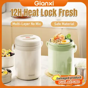 GIANXI Lunch Box Kapasitas Besar 1.8L Stainless Steel 316 Desain Portabel Tempat Makan 12H Heat Lock Fresh Multi Layer No Mix Safe Material