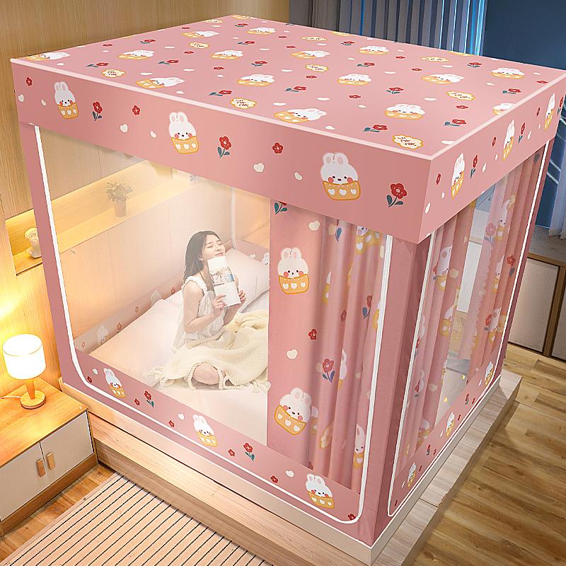 Lưới chống muỗi cho giường YYT có cửa kéo và rèm hoàn toàn kín bảo vệ quyền riêng tư chống sốc chống côn trùng và bọ an toàn cho em bé và bà mẹ thích hợp cho phòng ngủ gia đình có khung thép có các kích thước 1,5m 1,8m 2,0m