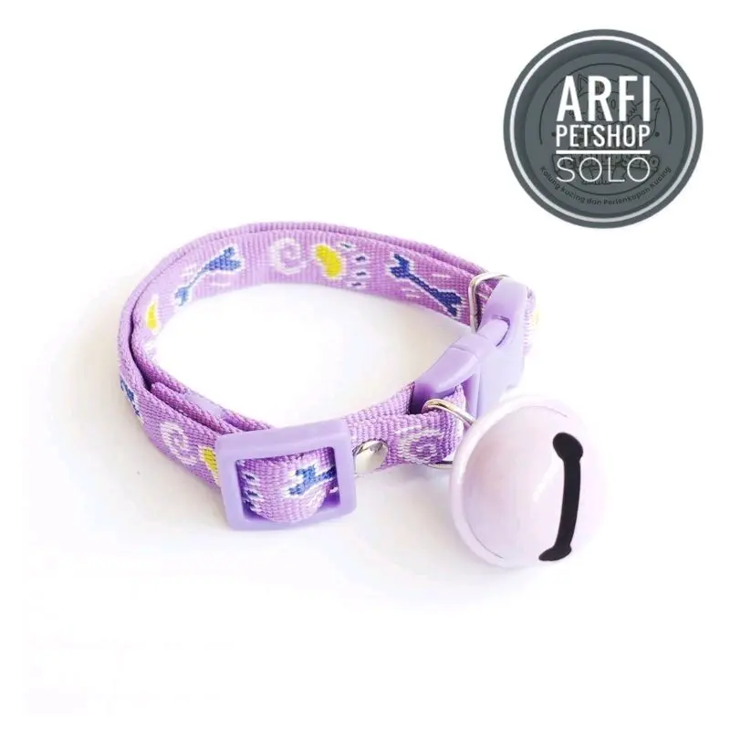 Paket 6pcs Kalung Kucing Motif Tulang Lonceng Ufo 22mm 4
