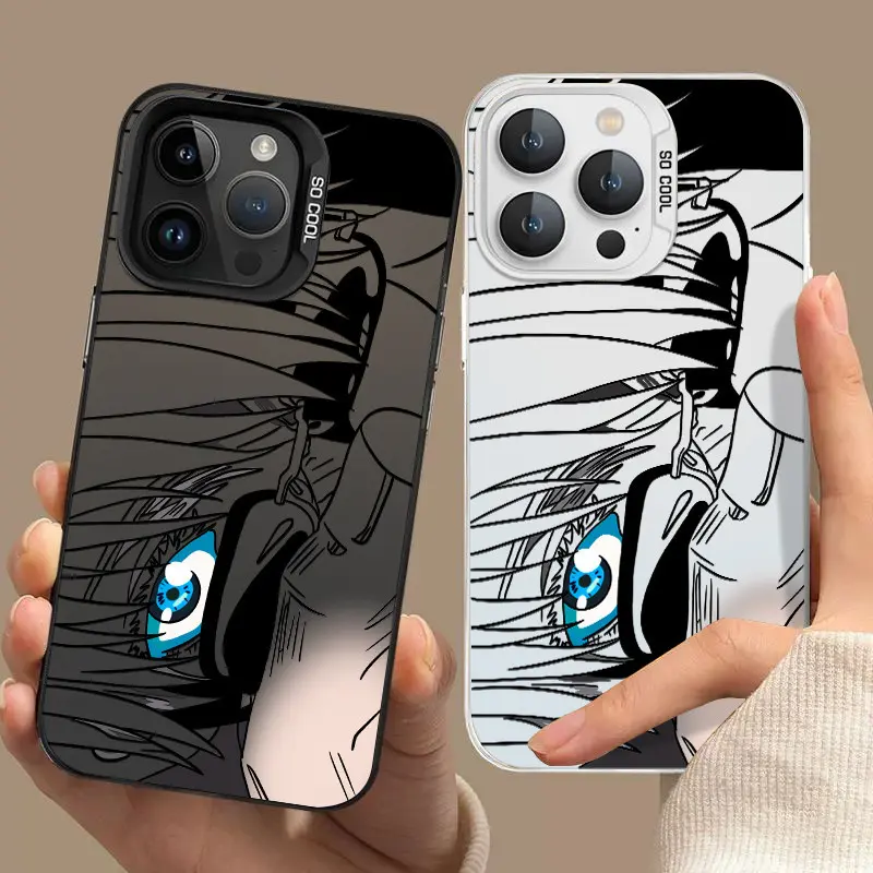 Case Anime Jujutsu Kaisen Gojo Satoru Eyes Case Premium Matte Case HP Ip 15 Pro Max Antishock antinoda Case Untuk iPhone X XR XS anime case hp ip 11 12 14 13 Pro Max cowok casing hp ip XR 7 8 Plus X XS Max hard case 8