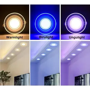 ￼LAMPU DOWNLIGHT LED 3 WARNA 6WATT/ KUNING BIRU UNGU / PUTIH KUNING WARMWHITE /PANEL LED/BARU