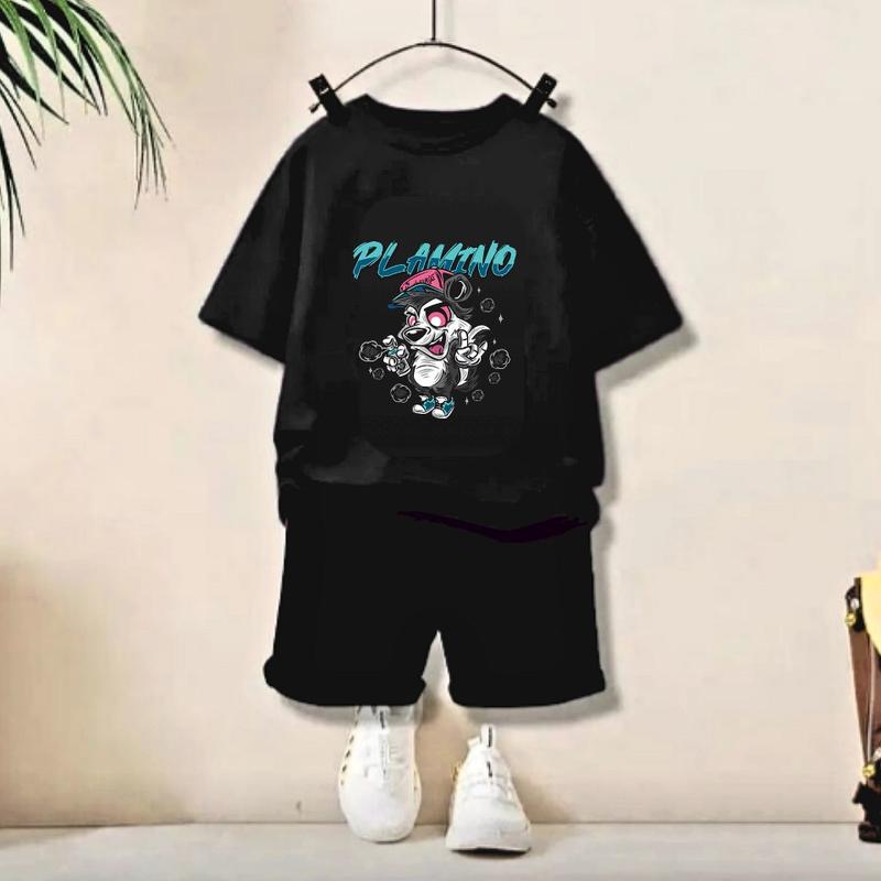 Product Introduction of Plamino Setelan Anak Laki Perempuan Motif Hewan Tupai Set Kaos Dan Celana Fashion 18